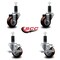 Service Caster 3'' Maroon Poly Wheel Swivel 1-1/4'' Expanding Stem Caster Set 2 Brakes, 4PK SCC-EX20S314-PPUB-MRN-2-TLB-2-114 - alternate 4